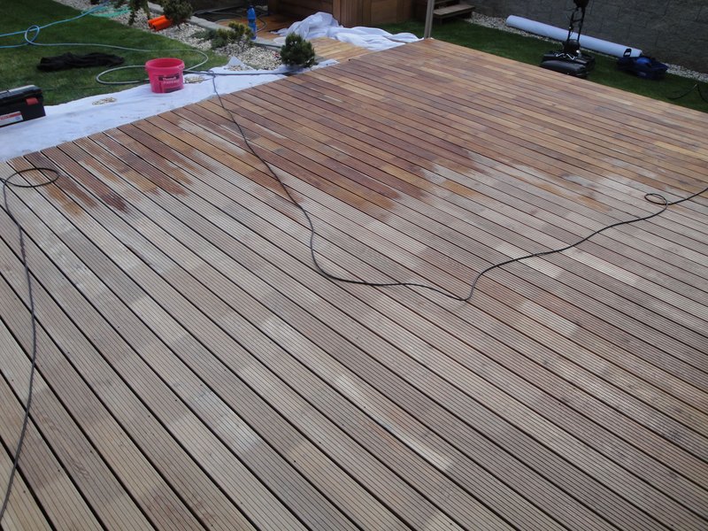 Čistenie Agátovej terasy - Decking Oil Naturál