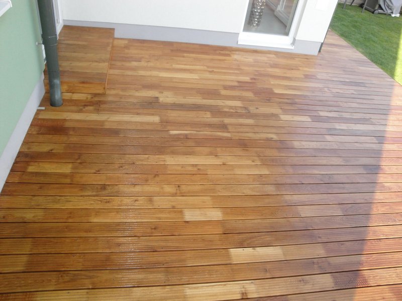 Čistenie Agátovej terasy - Decking Oil Naturál