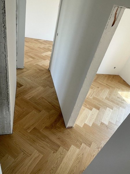 Drevené parkety Herringbone 90° - vzor stromček