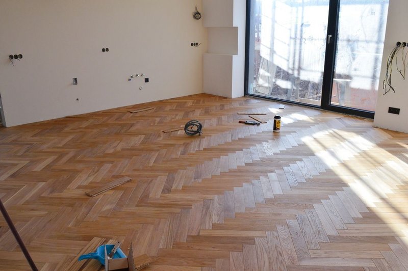 Drevené parkety vzor ukladania Stromček (Herringbone)