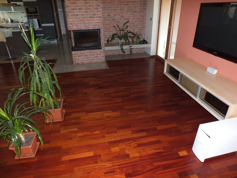 Exotická drevená podlaha Jatoba, 3 Lamela, LAK