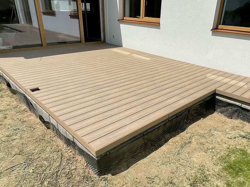 Terasové dosky plný profil NATUR PLUS farba Teak