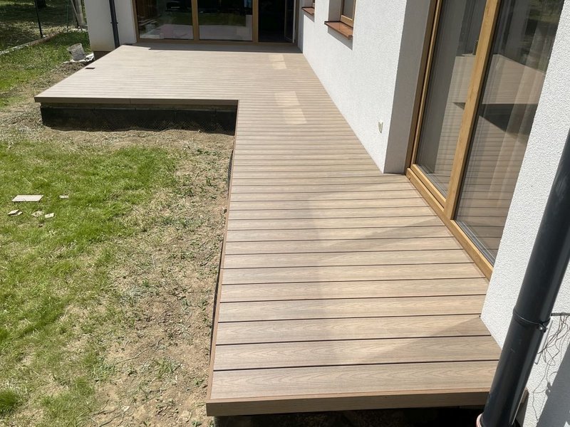 Terasové dosky plný profil NATUR PLUS farba Teak