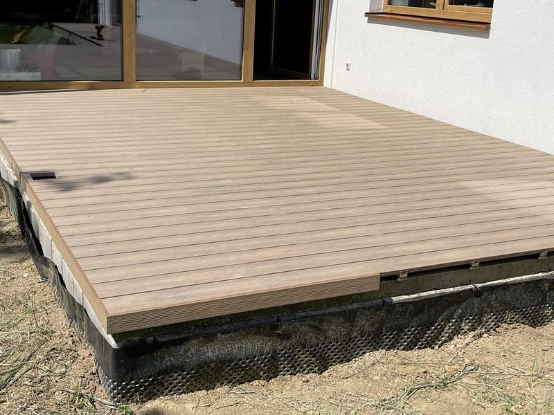 Terasové dosky plný profil NATUR PLUS farba Teak