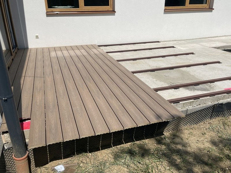 Terasové dosky plný profil NATUR PLUS farba Teak