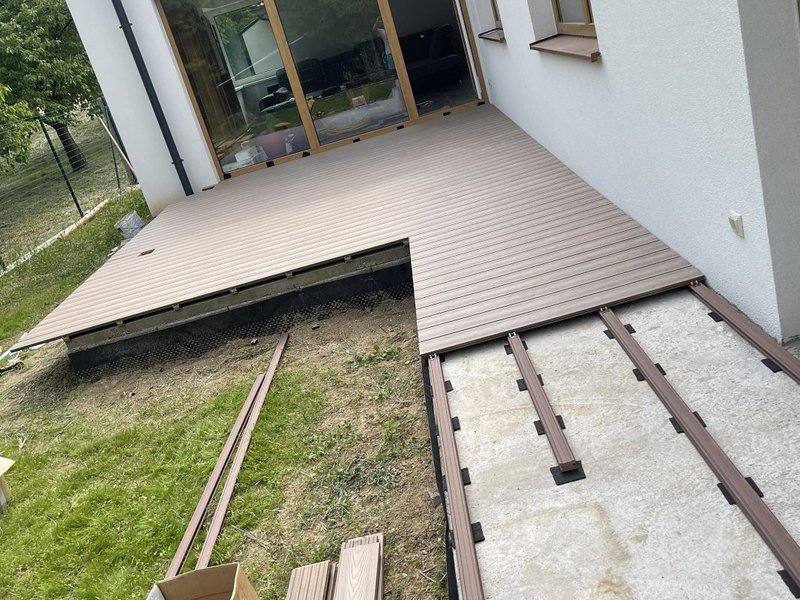 Terasové dosky plný profil NATUR PLUS farba Teak